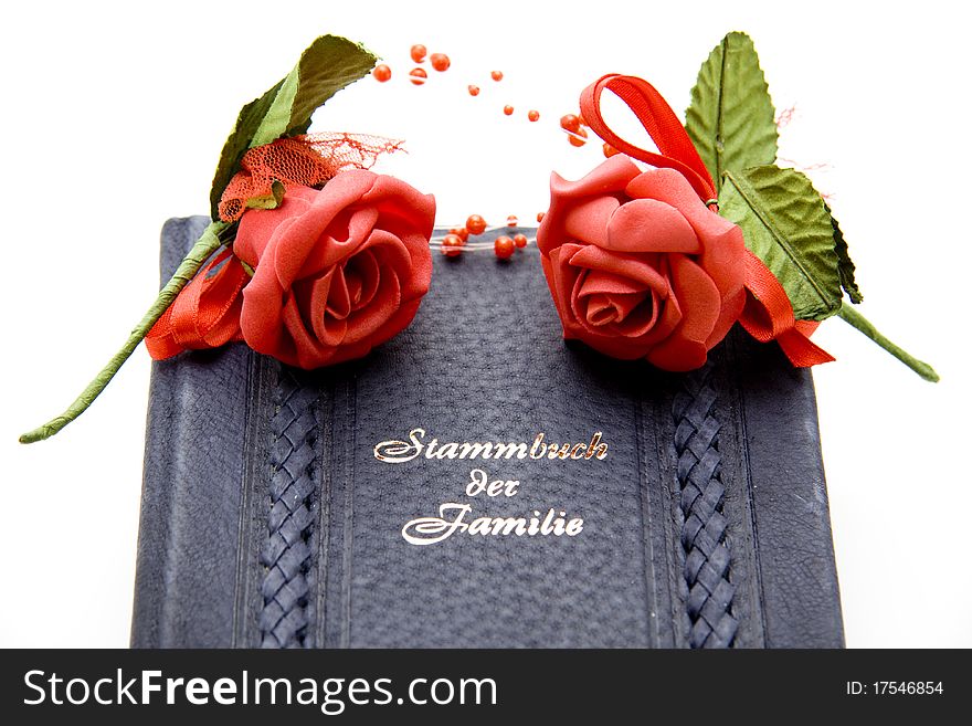 Register of the family with red roses