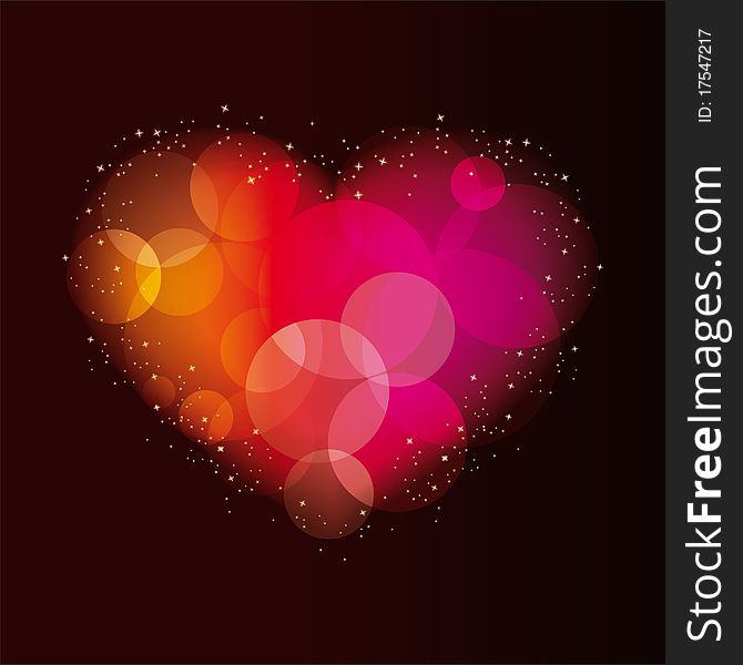 Image of abstract background with a heart