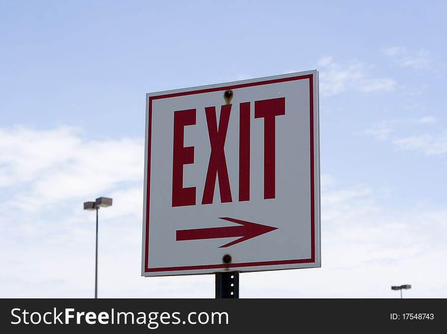 Exit signal in the waterfront of Boston. Exit signal in the waterfront of Boston.