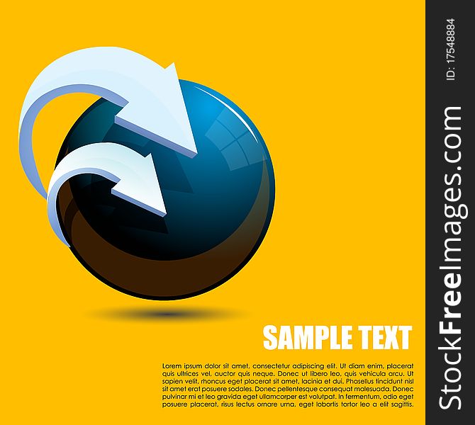 Illustration of business card with sample text