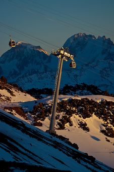 Winter Sunset In The Mountains Stock Photo Winter Sunset In The Mountains Stock Photo
