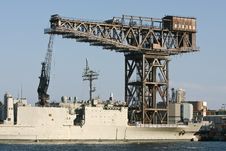 Large Old Heavy Duty Steel Crane Royalty Free Stock Photography Large Old Heavy Duty Steel Crane Royalty Free Stock Photography