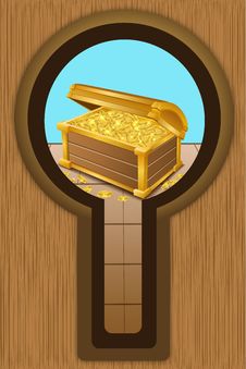Treasure Chest With Coins Royalty Free Stock Photography Treasure Chest With Coins Royalty Free Stock Photography