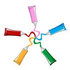 Color Tubes Royalty Free Stock Images Color Tubes Royalty Free Stock Images