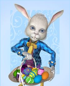 The Easter Bunny Has Eggs To Share! Stock Photos