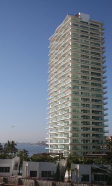 Mexico Coast With Resort Condos Stock Photography
