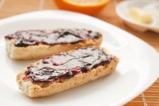 Breakfast With Butter And Jam Stock Photography Breakfast With Butter And Jam Stock Photography