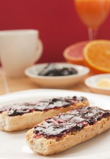 Breakfast With Butter And Jam Stock Image Breakfast With Butter And Jam Stock Image