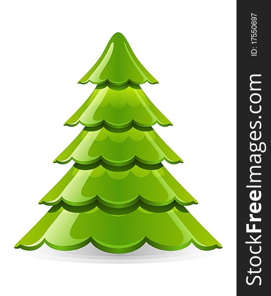 Merry Christmas tree vector background