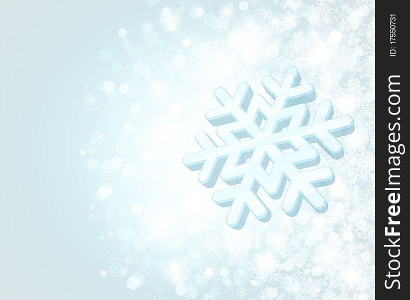 Vector Christmas background with snowflakes. Vector Christmas background with snowflakes