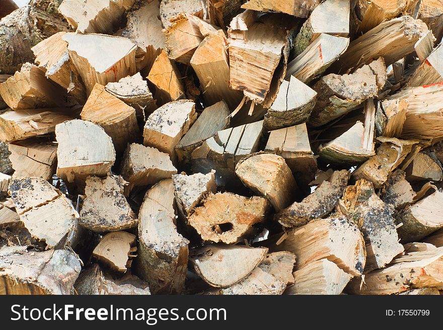 Close up Firewood pile background. Close up Firewood pile background