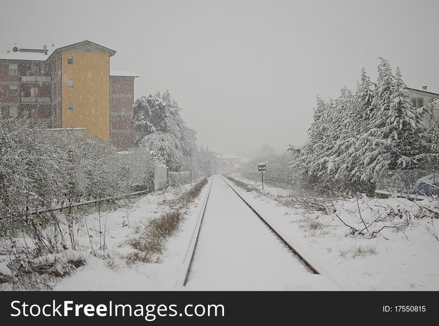 Landscape after a Snowstorm, Italy