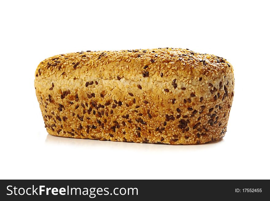 Fresh bread isolated over white