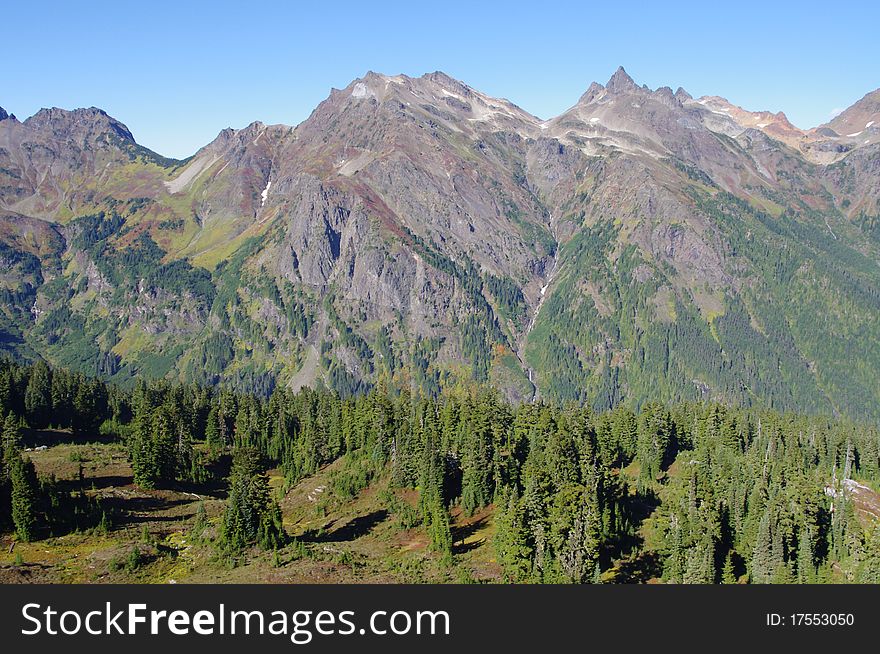 Mountain Panorama In The Fall