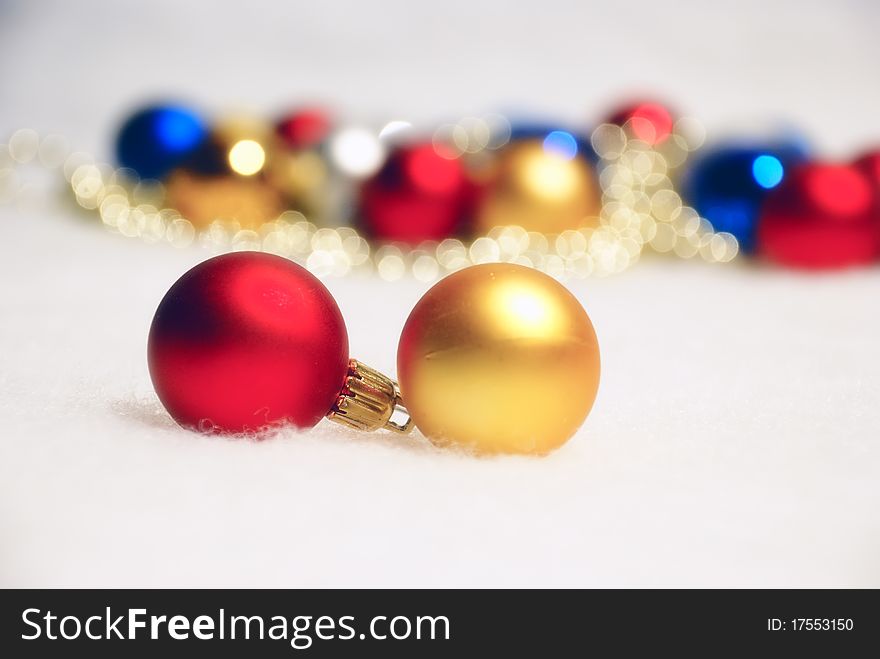 Close-up Christmas-tree Spheres