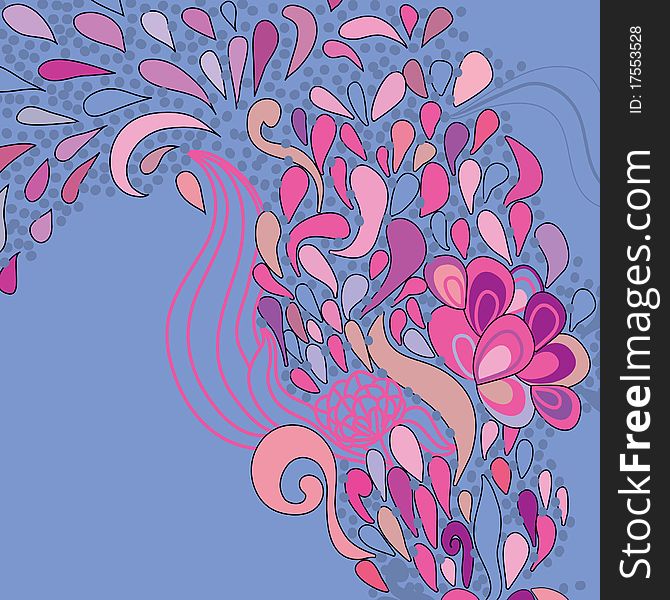 Floral pattern. colorful background. cartoon