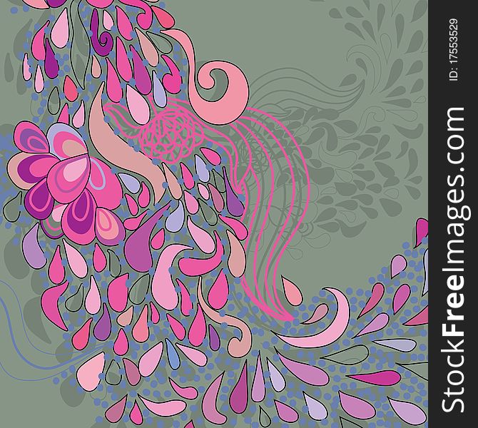 floral pattern. colorful background. cartoon