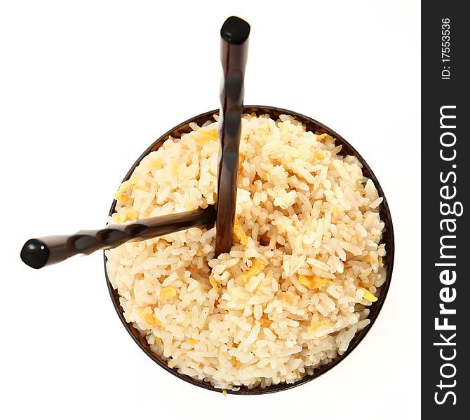 Rice Bowl with Vertical Chopsticks
