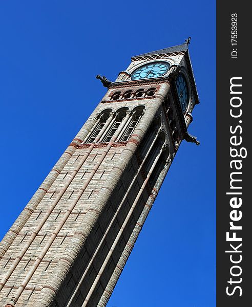 Tower of Old City Hall in Toronto. Tower of Old City Hall in Toronto