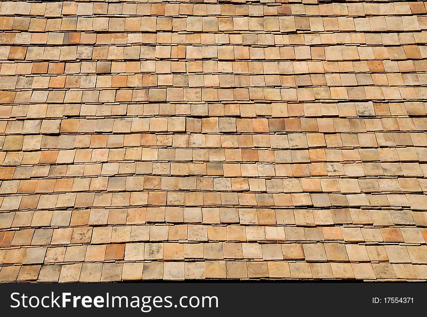Earthenware tile roof texture