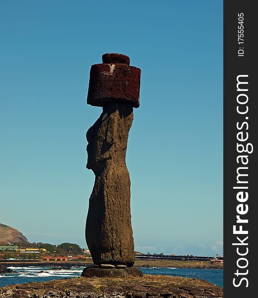 Moai in Rano Raraku, Easter Island, Chile. Moai in Rano Raraku, Easter Island, Chile.