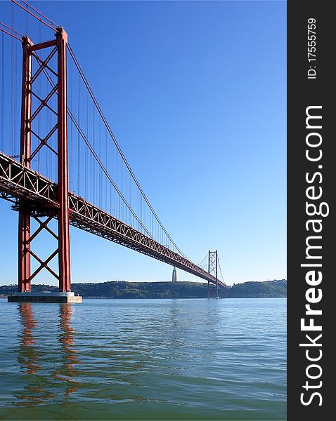 Famous old bridge over river Tejo