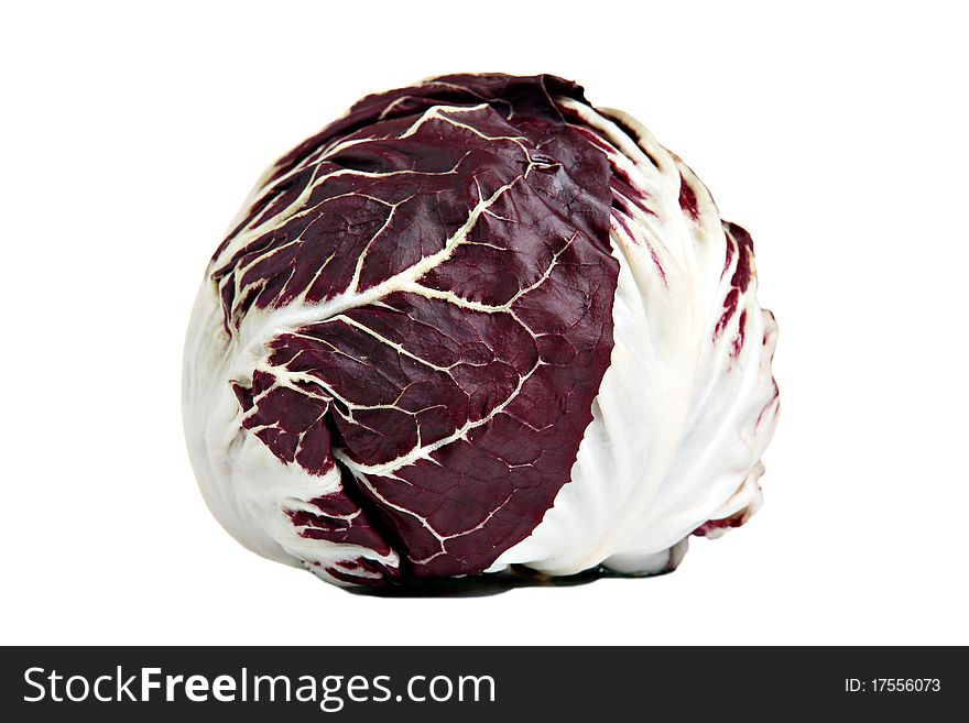 Red salad, isolated on white