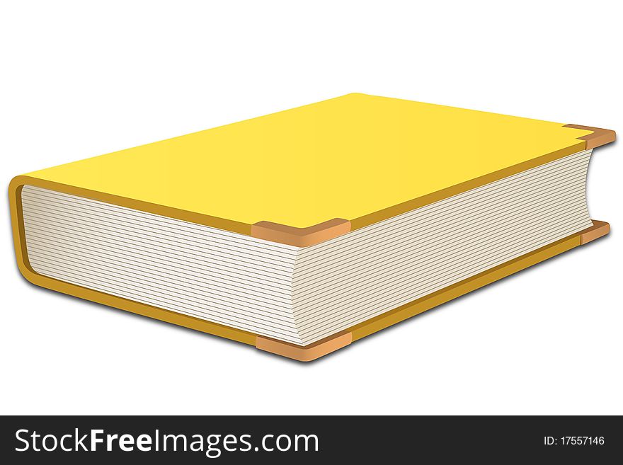 Illustration of book  on isolated background