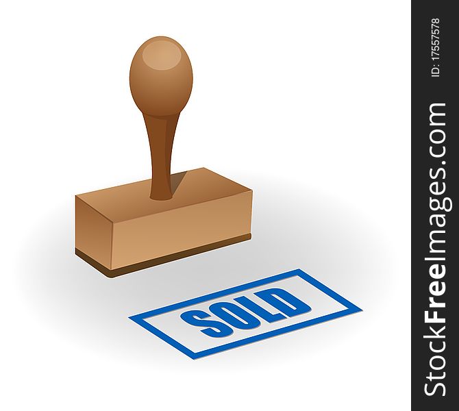 Illustration of sold seal on isolated background