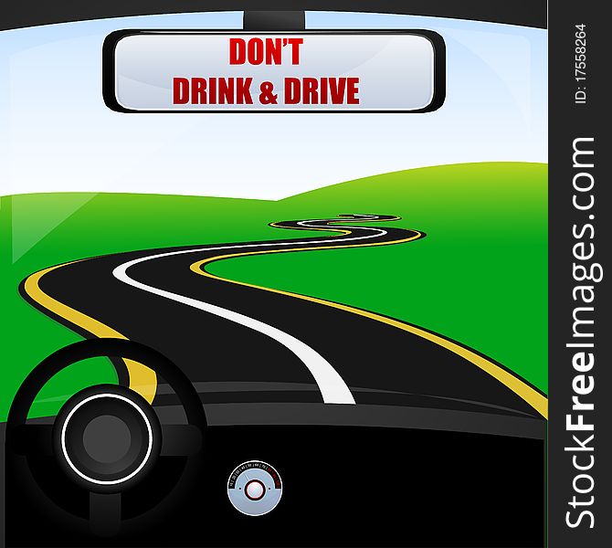 Illustration of don't drink and drive