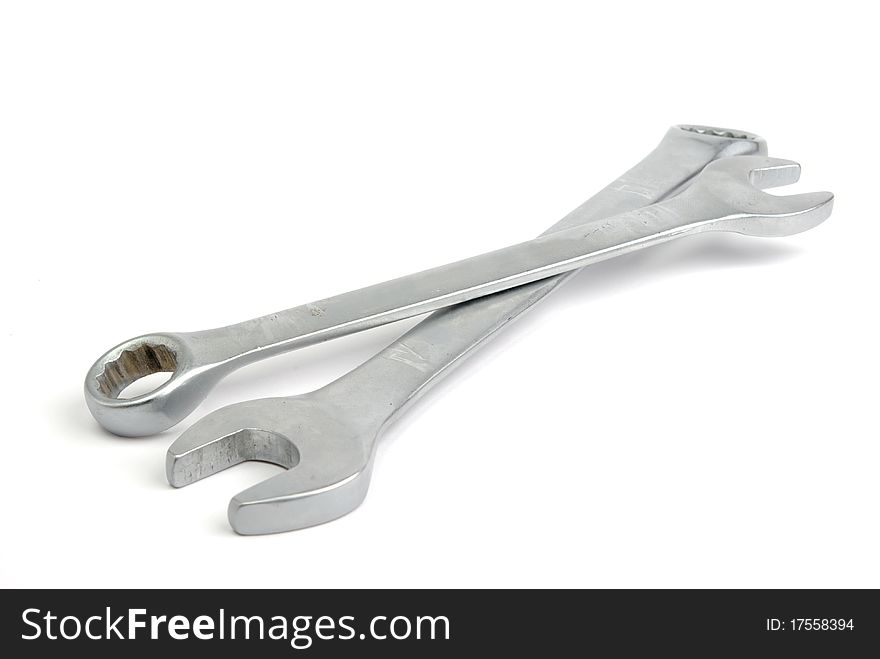 A spanner on a white background