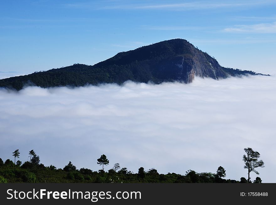 View from Dio Pha Tang to Doi Hua-sua at Doi Inthanon National Park Chiangmai Province Thailand. View from Dio Pha Tang to Doi Hua-sua at Doi Inthanon National Park Chiangmai Province Thailand