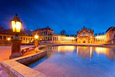 Zwinger Castle In Dresden At Twilight, Germany Stock Photos