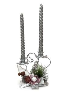 Silver Candlestick Holder Stock Photos Silver Candlestick Holder Stock Photos