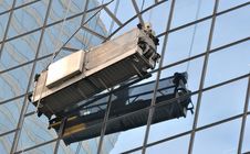 Working On Building External Glass Wall Royalty Free Stock Photo Working On Building External Glass Wall Royalty Free Stock Photo