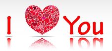 Illustration Of The Inscription I Love You. Stock Images