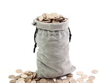 Bag Of Coins Stock Photo Bag Of Coins Stock Photo