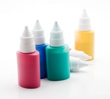 A Set Of Plastic Tubes Of Paint Royalty Free Stock Photos