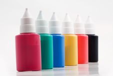 A Set Of Plastic Tubes Of Paint Royalty Free Stock Image