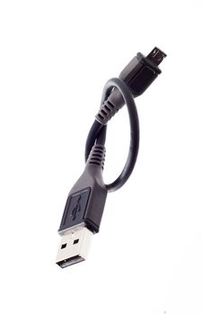Black USB Cable Stock Image