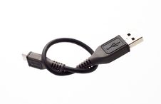 Black USB Cable Stock Image