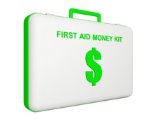 First Aid Money (dollar) Kit. Royalty Free Stock Images