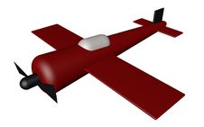 3D Red Plane Model Royalty Free Stock Image