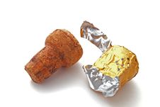 Champagne Cork And Foil Royalty Free Stock Images