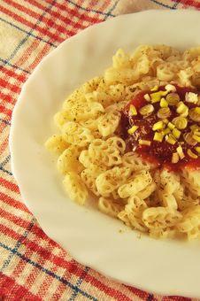 Pasta With Tomato Sauce Royalty Free Stock Image Pasta With Tomato Sauce Royalty Free Stock Image