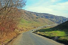 Curved Road On Hills Royalty Free Stock Photo Curved Road On Hills Royalty Free Stock Photo