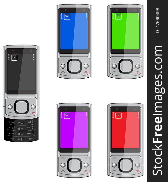 The qualitative vector image of a mobile phone. Specially for your design