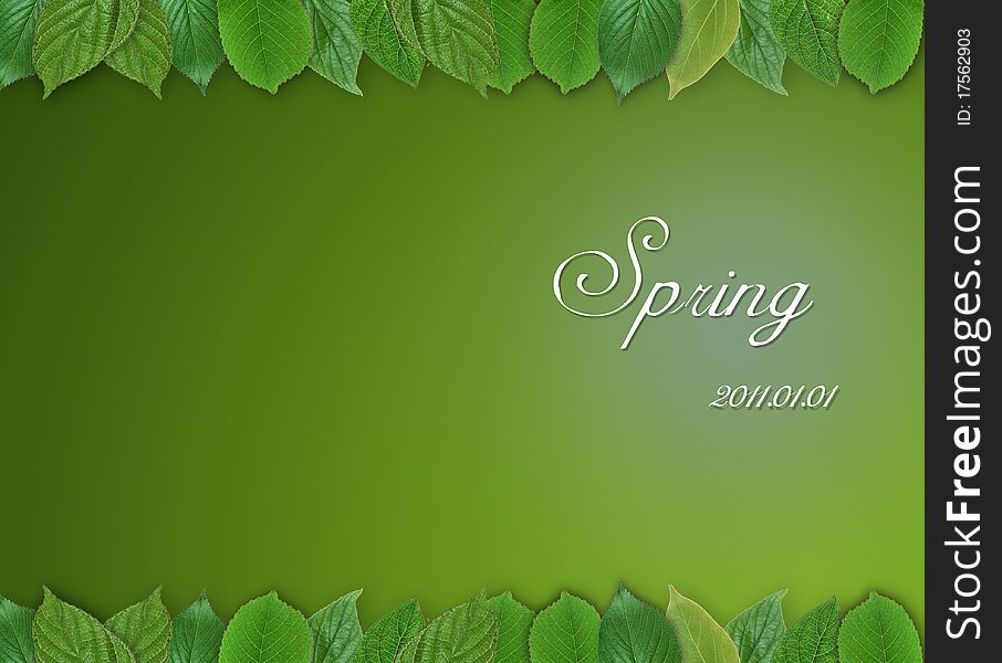 Spring leaf green background leaf