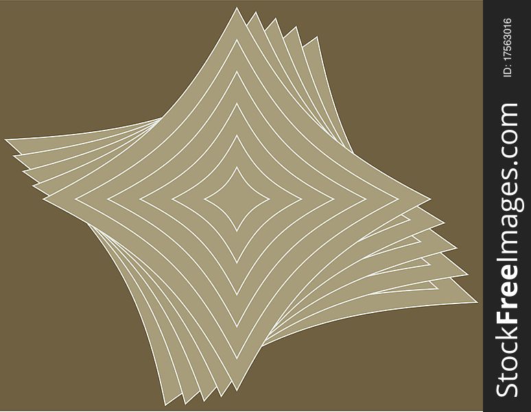 Illustration of geometrical shape brown