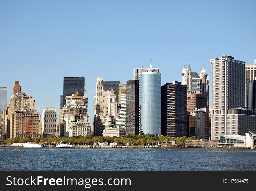 The Manhattan Skyline, New York City. The Manhattan Skyline, New York City